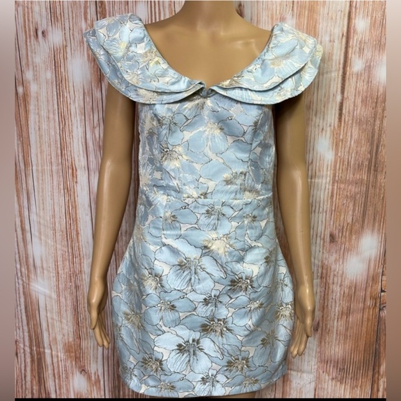 Lulu's Light Blue Floral Mini Dress - Picture 4 of 12